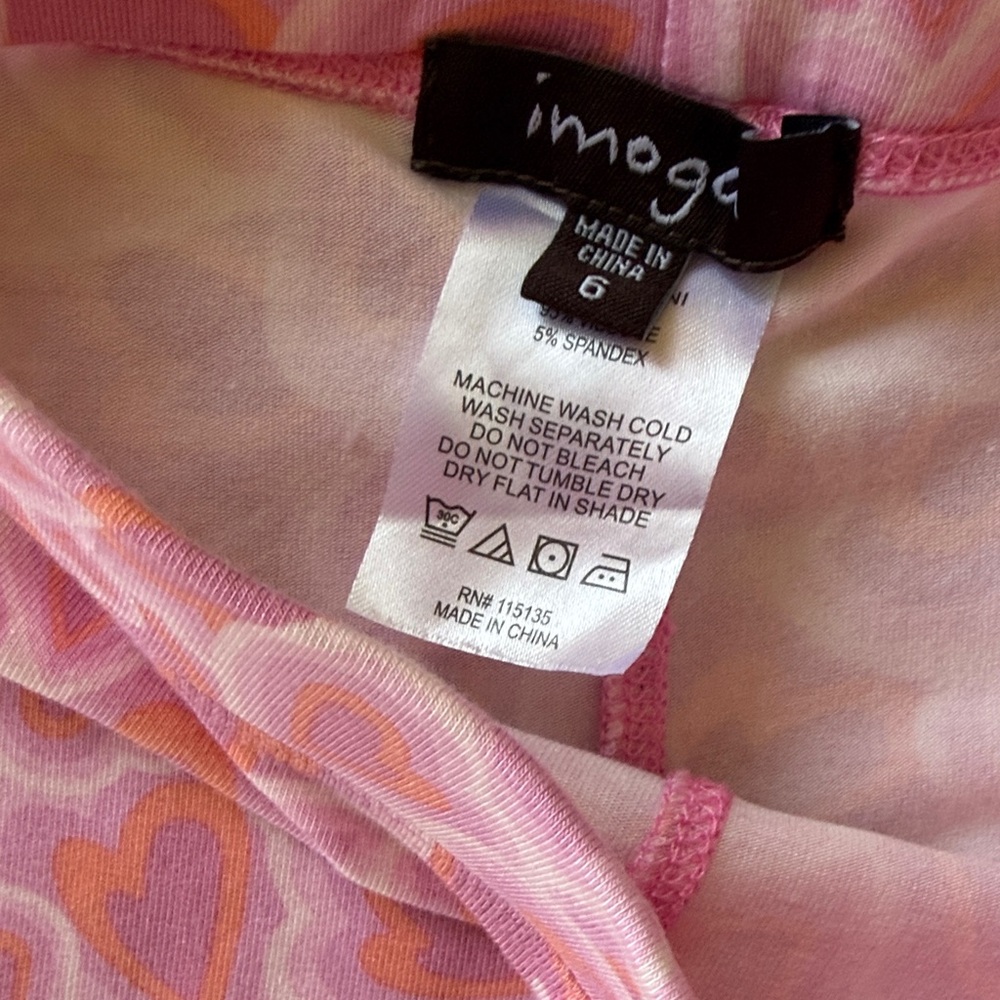 Imoga Girls Pink Ombre Ruffle Tank & Heart Print Leggings Set sz 6 - Picture 10 of 11